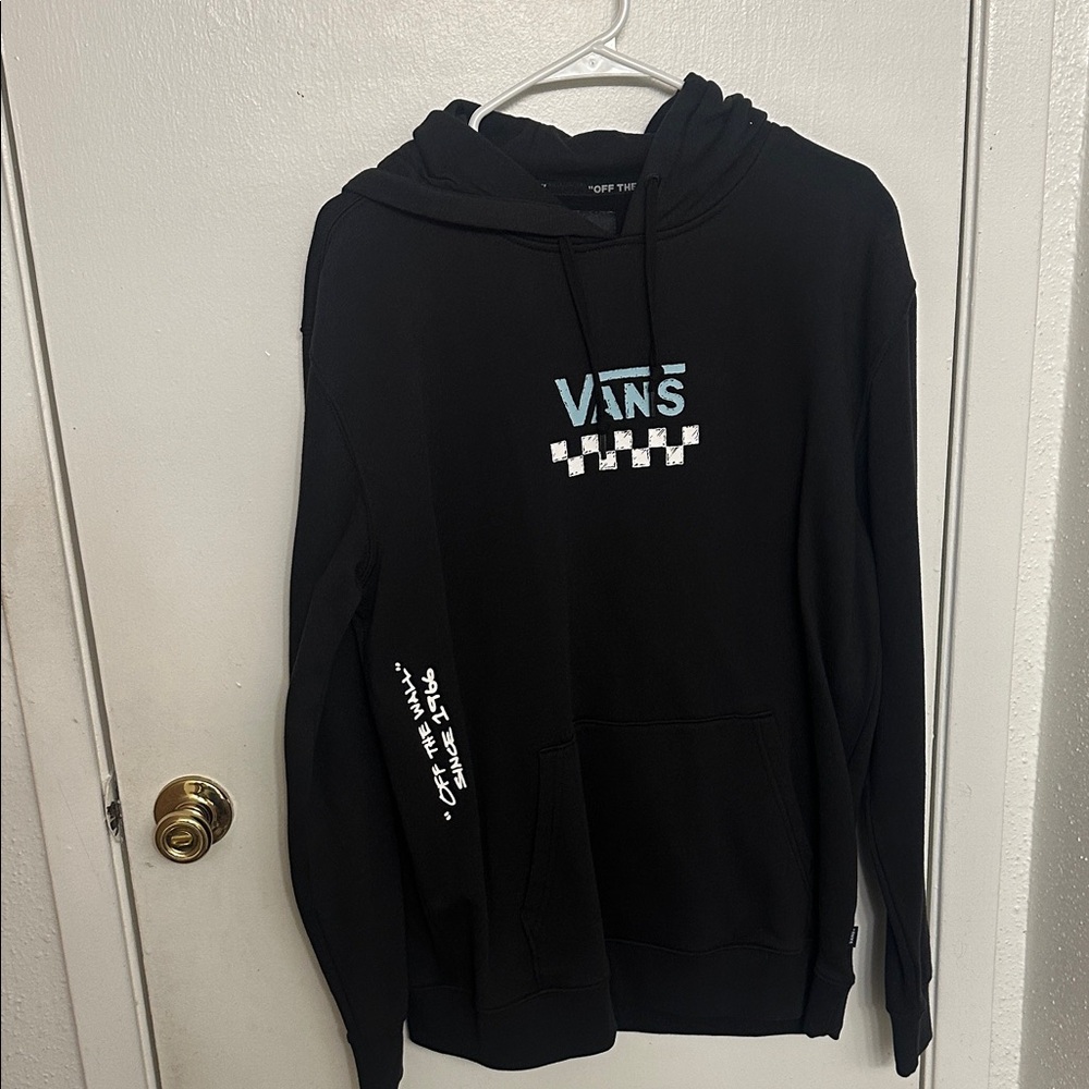 Vans Black and Blue Sketchy Checkered Hoodie